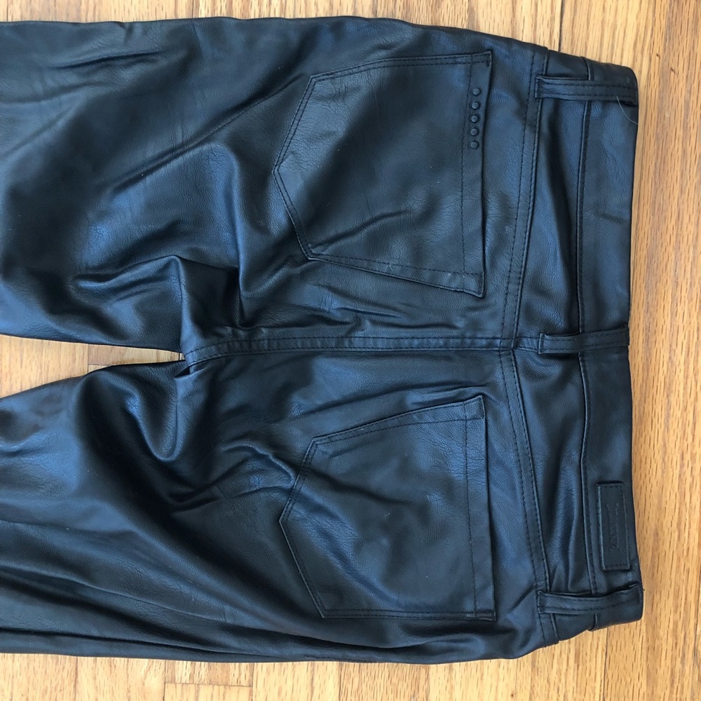 Blank NYC faux vegan leather pants jeans 27 black